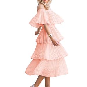 Pleated layered dress